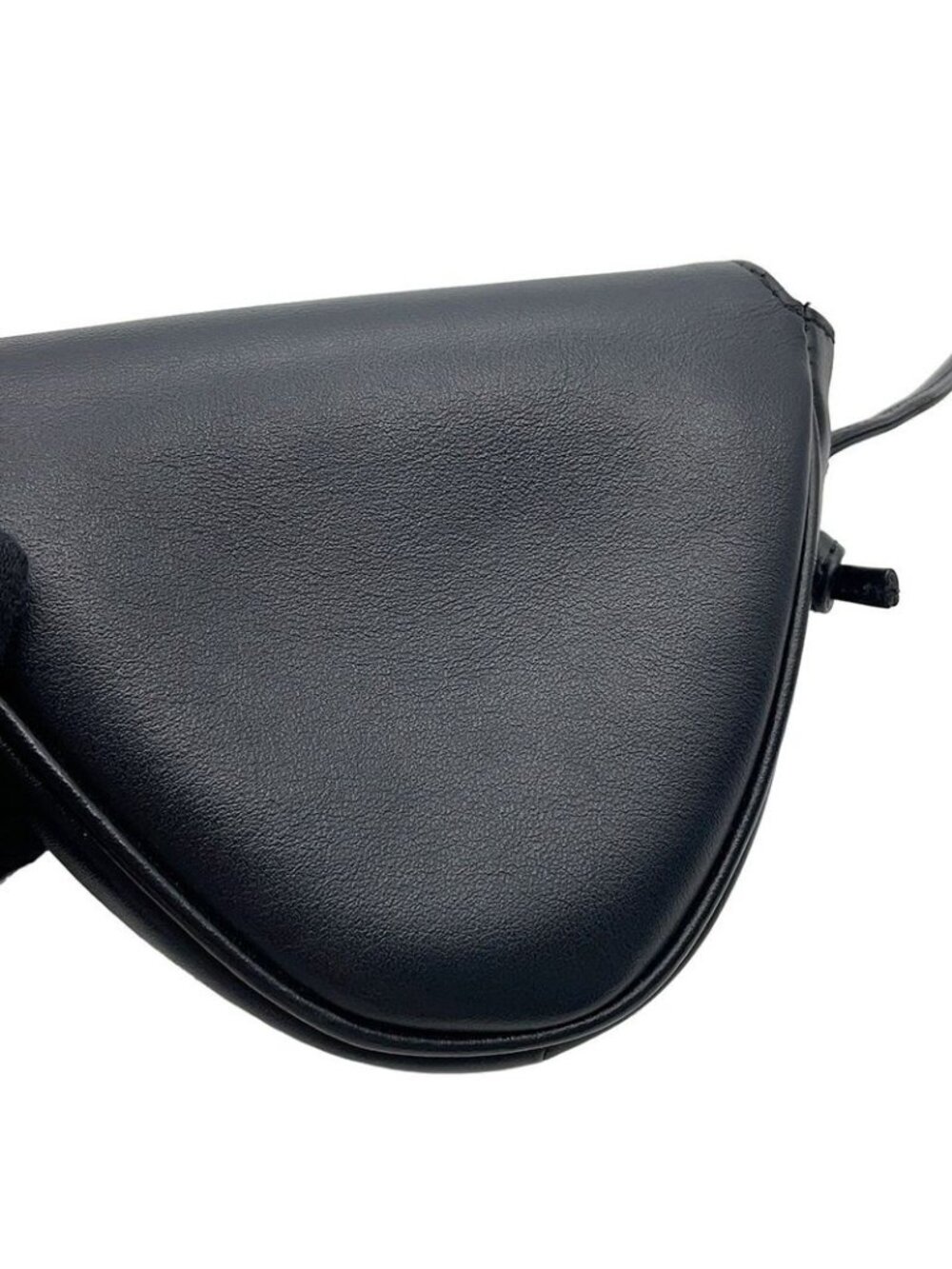 Celine Shoulder Bag Mini Triangle Logo Leather Pochette Black - Picture 7 of 10